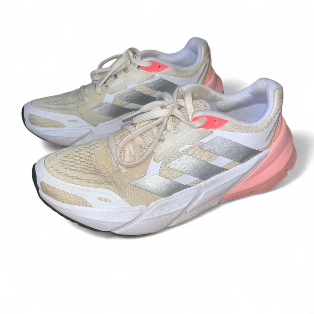 Adidas Adistar Women's Pink and Silver Running Shoes SZ 7.5